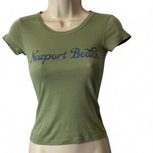 Rare Vintage Y2K Hollister Sage Green Baby Tee, Women's Size XS